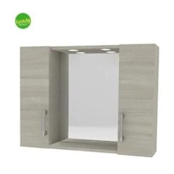 SPECCHIERA CON 2 PENSILI E ILLUMINAZIONE LED SAVINI DUE ROVERE GRIGIO