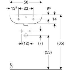 BASTIA Lavabo 50x41cm Geberit -Villeroyit Negozio 51664592 3