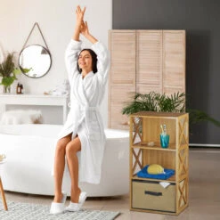 Relaxdays 10020273340 Scaffale Con Cestino Per Il Bagno, 2 Ripiani, Legno, Box Pieghevole, HxLxP: 54 X 42 X 29 Cm Ca. 9 Relaxdays 10020273340 Scaffale Con Cestino Per Il Bagno, 2 Ripiani, Legno, Box Pieghevole, HxLxP: 54 X 42 X 29 Cm Ca. -Villeroyit Negozio 51969316 3