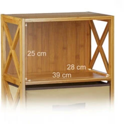 Relaxdays 10020273340 Scaffale Con Cestino Per Il Bagno, 2 Ripiani, Legno, Box Pieghevole, HxLxP: 54 X 42 X 29 Cm Ca. 11 Relaxdays 10020273340 Scaffale Con Cestino Per Il Bagno, 2 Ripiani, Legno, Box Pieghevole, HxLxP: 54 X 42 X 29 Cm Ca. -Villeroyit Negozio 51969316 5