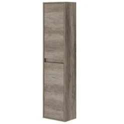 Colonna Bagno Sospesa H. 140 Cm 2 Ante Serie Oasi Rovere In Kit Di Montaggio