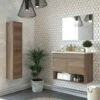 Mobile Bagno Sospeso 80 Cm 2 Ante Serie Oasi Rovere Con Specchio E Pensile -Villeroyit Negozio 53076545 1