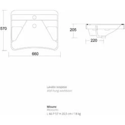 Lavabo Per Disabili In Ceramica Bianco - Installabile Soltanto Con La Staffa Fissa -Villeroyit Negozio 53938470 3