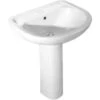 Azzurra - Lavabo Porcellana Bianco 65 Cm - Serie: Diana (Senza Colonna) -Villeroyit Negozio 55060662 1