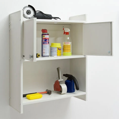 Mobile Pensile Sopra Lavatrice Da Esterno O Sospeso Salva Spazio 65 Cm Con Ante E Ripiani A Vista REGINA In PVC 4 Mobile Pensile Sopra Lavatrice Da Esterno O Sospeso Salva Spazio 65 Cm Con Ante E Ripiani A Vista REGINA In PVC - immagine 2