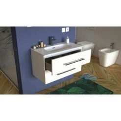Mobile Bagno Mod.VENETO 2 Cassetti Bianco Opaco Da 60 Cm -Villeroyit Negozio 57207036 3