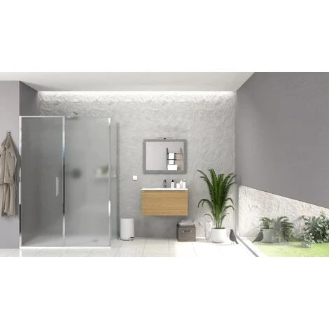 Specchio Reversibile Con Cornice Silver 80x65 Cm E Lampada Led 4 Specchio Reversibile Con Cornice Silver 80x65 Cm E Lampada Led - immagine 2