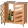 Mobile Bagno Sotto Lavabo Legno Bambu Armadietto Mobiletto 2 Ante 60x30x62 Cm -Villeroyit Negozio 59903392 1