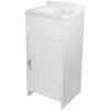 Mobile Lavatoio Salvaspazio In PVC Con Lavabo In Resina Bianco Kit Scarico Incluso -Villeroyit Negozio 60194458 1