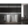 Lavabo Freestanding TWZ316 Di Pietra Solida (Solid Stone) - 50 X 50 X 90 Cm - Colore A Scelta Bianco Opaco