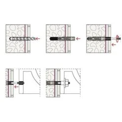 Kit Fissaggio Lavabo Sospeso M10x120 Mm In Acciaio Con Dado -Villeroyit Negozio 60888206 4