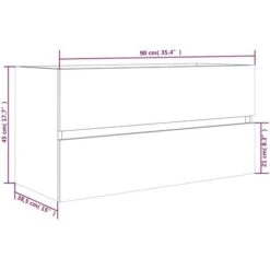 Mobile Sottolavabo Grigio Sonoma 90x38,5x45cm Legno Multistrato VidaXL -Villeroyit Negozio 64883067 3
