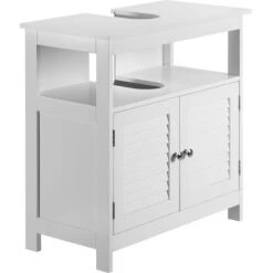 Mobile Mobiletto Armadietto Bagno Lavandino Lavabo Con Due Ante Legno Bianco -Villeroyit Negozio 66360835 3