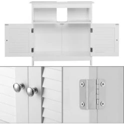 Mobile Mobiletto Armadietto Bagno Lavandino Lavabo Con Due Ante Legno Bianco -Villeroyit Negozio 66360835 4