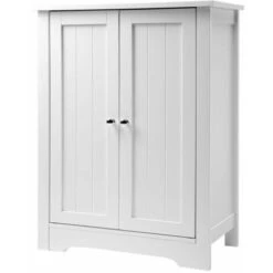 Mobiletto Armadietto Bagno 2 Ante Mobile Armadio In Legno MDF Bianco 60x30x80cm -Villeroyit Negozio 66360843 5