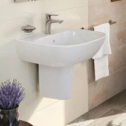 Lavabo Sospeso Lavandino Bagno Ceramica 60 Cm Sanitari Zentrum VitrA -Villeroyit Negozio 67507307 3