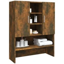 Mobile Per Lavatrice Rovere Fumo 70,5x25,5x90 Cm VidaXL -Villeroyit Negozio 67531772 5