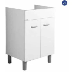 Mobile Bianco Per Lavatoio Serie Mosella Cm60x60x88h ART.CI01461-BN