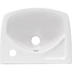 Siko Lavabo Con Foro Per Rubinetto A Destra, Troppopieno, 35x28 Cm, Bianco (EUR913) -Villeroyit Negozio 69647482 3