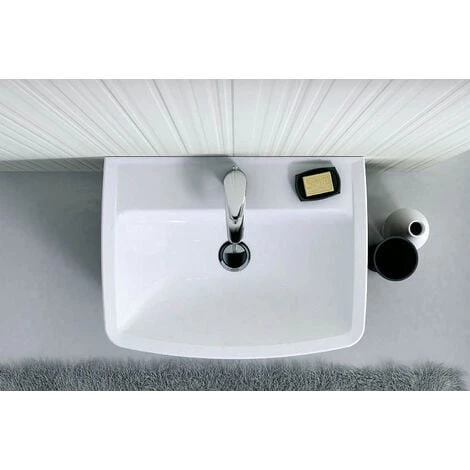 KOLO By Geberit Rekord, Lavabo Sospeso 50 X 38 Cm, Con Foratura E Troppopieno (K91952000) 4 KOLO By Geberit Rekord, Lavabo Sospeso 50 X 38 Cm, Con Foratura E Troppopieno (K91952000) - immagine 2