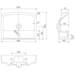 KOLO By Geberit Rekord, Lavabo Sospeso 50 X 38 Cm, Con Foratura E Troppopieno (K91952000) 7 KOLO By Geberit Rekord, Lavabo Sospeso 50 X 38 Cm, Con Foratura E Troppopieno (K91952000) -Villeroyit Negozio 69647689 3