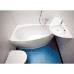 Ravak Lavabo Avocado Comfort 85x45cm, Stile Salvaspazio Asimmetrico Orientamento A Sinistra Con Foratura E Troppopieno (XJ1L1100000) -Villeroyit Negozio 69647758 3