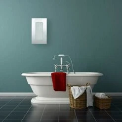 Relaxdays Armadietto Porta Medicinali In Acciaio, Anta A Specchio, 2 Ripiani, Croce Del Primo Soccorso, Superficie Lucida, Inossidabile, Argento, H X L X P: 54 X 32 X 12 Cm -Villeroyit Negozio 70858670 2