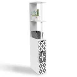 Scaffalatura Per Toilette WILLY A 2 Ante Con Piastrelle In Cemento Grigio -Villeroyit Negozio 71918958 3