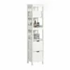 SoBuy Mobiletto Bagno Colonna Bagno Cassettiera Bagno Salvaspazio L30P30A145 Cm Bianco FRG126-W -Villeroyit Negozio 7330495 1
