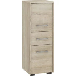 ASTORIA Mobile Colonna Bagno Moderno 85x30x30cm Mobiletto Per Il Bagno Cassetto + 2 Ante