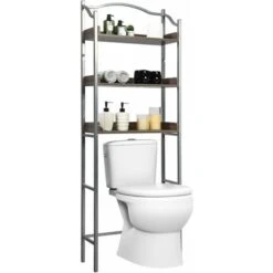 Villeroyit Negozio 22 COSTWAY Scaffale Di Stoccaggio Per WC, Scaffale In Metallo A 3 Livelli, Organizar Multifunzionale Per Bagno, 61x22,5x167,5 Cm