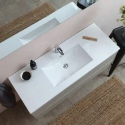 MOBILE BAGNO SOSPESO CON LAVABO INTEGRATO E SPECCHIO 120 CM BERLIN -Villeroyit Negozio 7505779 3