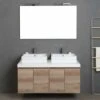 MOBILE BAGNO SOSPESO 120 CM CON DOPPIO LAVABO E ANTE VALENTINA -Villeroyit Negozio 7728743 1