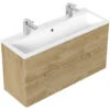 Mobile Bagno Mars 1000 SlimLine Per Due Tocchi Rovere