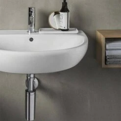 Lavabo Sospeso 45x37 Salvaspazio Bianco In Ceramica -Villeroyit Negozio 78060989 4