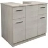 MaMa Store Base Copricolonna Sottolavabo Con 2 Ante E 2 Cassetti, Olmo Bianco, L. 70cm X P. 46cm X H.62cm -Villeroyit Negozio 78981812 1