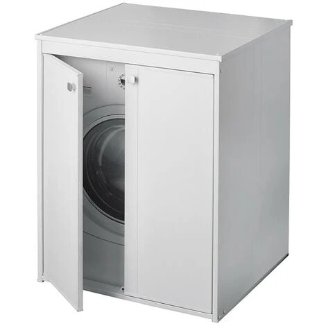 Coprilavatrice Da Esterno 70x60 Cm 2 Ante In Pvc Bianco In Kit Di Montaggio 3 Coprilavatrice Da Esterno 70x60 Cm 2 Ante In Pvc Bianco In Kit Di Montaggio