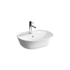 Vitra LAVABO GEO OVAL 55X43XH17CM BIANCO CON FORO MISCELATORE