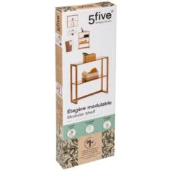 Piccolo Scaffale Modulare A 2 Livelli In Bambù - 5 Five Simply Smart -Villeroyit Negozio 83771152 3