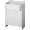 Mobile Lavatoio Salvaspazio In PVC Colore Bianco 55x35 Cm Mod. Adele -Villeroyit Negozio 83907041 1