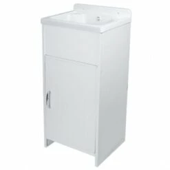 Mobile Lavatoio Salvaspazio In PVC 42,5x35 Cm Con Lavabo