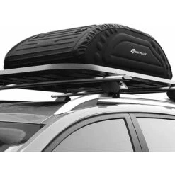 GOPLUS Box Da Tetto Impermeabile, Portapacchi Da Tetto Pieghevole In Schiuma PE Con Volume Massimo Di 400 L E Carico Di 35 Kg, Box Portatutto Da Tetto Auto Resistente Universale, 115 X 60 X 35 Cm