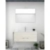 Set Da Bagno Sospeso Firenze Cassetti - 8 Colori Diversi - 14 Misure - Include Mobile, Lavabo E Specchio - Bianco Nordico 80x45Cm -Villeroyit Negozio 86741401 1