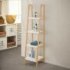 Scaffale Per Bagno A Scala In Legno Bamboo Bianco 4 Ripiani Tahiti -Villeroyit Negozio 88004558 1