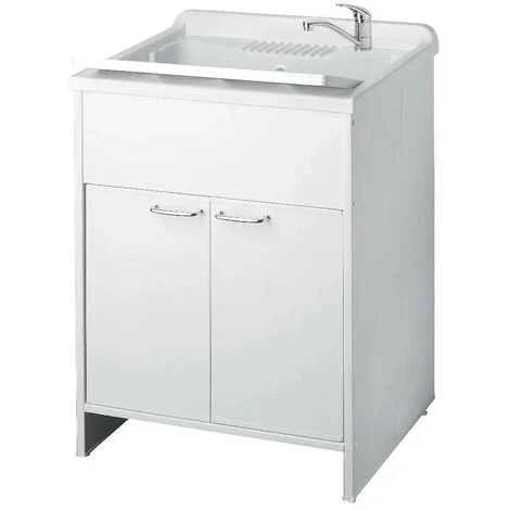 Mobile Lavatoio Lavapanni Bianco 60 X 50 Cm In Resina Con Asse 3 Mobile Lavatoio Lavapanni Bianco 60 X 50 Cm In Resina Con Asse