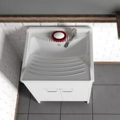 Mobile Lavatoio Lavapanni Bianco 60 X 50 Cm In Resina Con Asse 10 Mobile Lavatoio Lavapanni Bianco 60 X 50 Cm In Resina Con Asse -Villeroyit Negozio 8916168 4