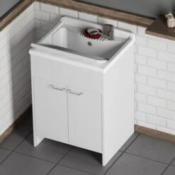 Mobile Lavatoio Lavapanni Bianco 60 X 50 Cm In Resina Con Asse 11 Mobile Lavatoio Lavapanni Bianco 60 X 50 Cm In Resina Con Asse -Villeroyit Negozio 8916168 5