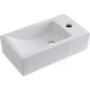 Hudson Reed Sandford Lavabo D'Appoggio Rettangolare Per Bagni - Lavandino Bagno Con Design Moderno - Ceramica Bianca - 1 X Foro Per La Rubinetteria - 450 X 250 X 120mm -Villeroyit Negozio 8942784 1