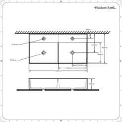 Hudson Reed Halwell Lavabo D'Appoggio Rettangolare Doppio Per Bagni - Lavandino Bagno Con Design Moderno - Ceramica Bianca - 2 X Fori Per La Rubinetteria - 820 X 420 X 150 Mm -Villeroyit Negozio 8942797 4
