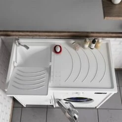 Mobile Lavatoio Lavatrice 109x60 Cm In Pvc Bianco Con Vasca Lavapanni A Sinistra 11 Mobile Lavatoio Lavatrice 109x60 Cm In Pvc Bianco Con Vasca Lavapanni A Sinistra -Villeroyit Negozio 9003492 5